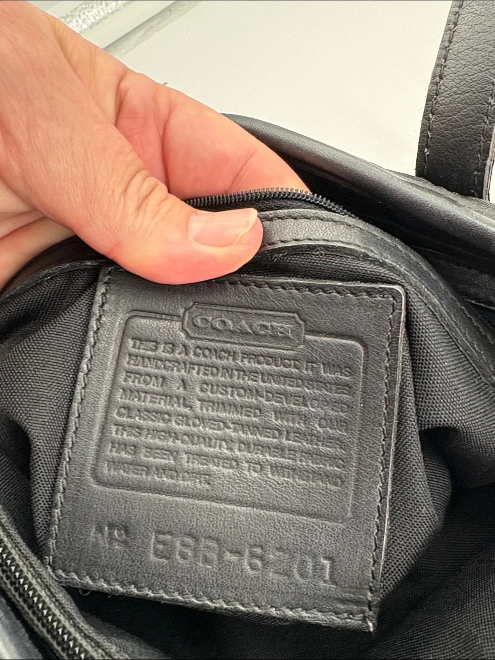 Coach Black Nylon Tote with Leather Handles